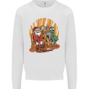 Christmas Santa Claus Bigfoot Unicorn Alien Mens Sweatshirt Jumper White