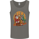 Christmas Santa Claus Bigfoot Unicorn Alien Mens Vest Tank Top Charcoal