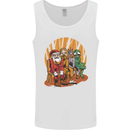 Christmas Santa Claus Bigfoot Unicorn Alien Mens Vest Tank Top White