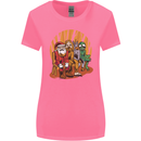 Christmas Santa Claus Bigfoot Unicorn Alien Womens Wider Cut T-Shirt Azalea