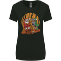 Christmas Santa Claus Bigfoot Unicorn Alien Womens Wider Cut T-Shirt Black