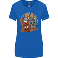 Christmas Santa Claus Bigfoot Unicorn Alien Womens Wider Cut T-Shirt Royal Blue