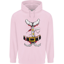Christmas Santa Claus Fancy Dress Costume Childrens Kids Hoodie Light Pink