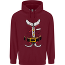 Christmas Santa Claus Fancy Dress Costume Childrens Kids Hoodie Maroon