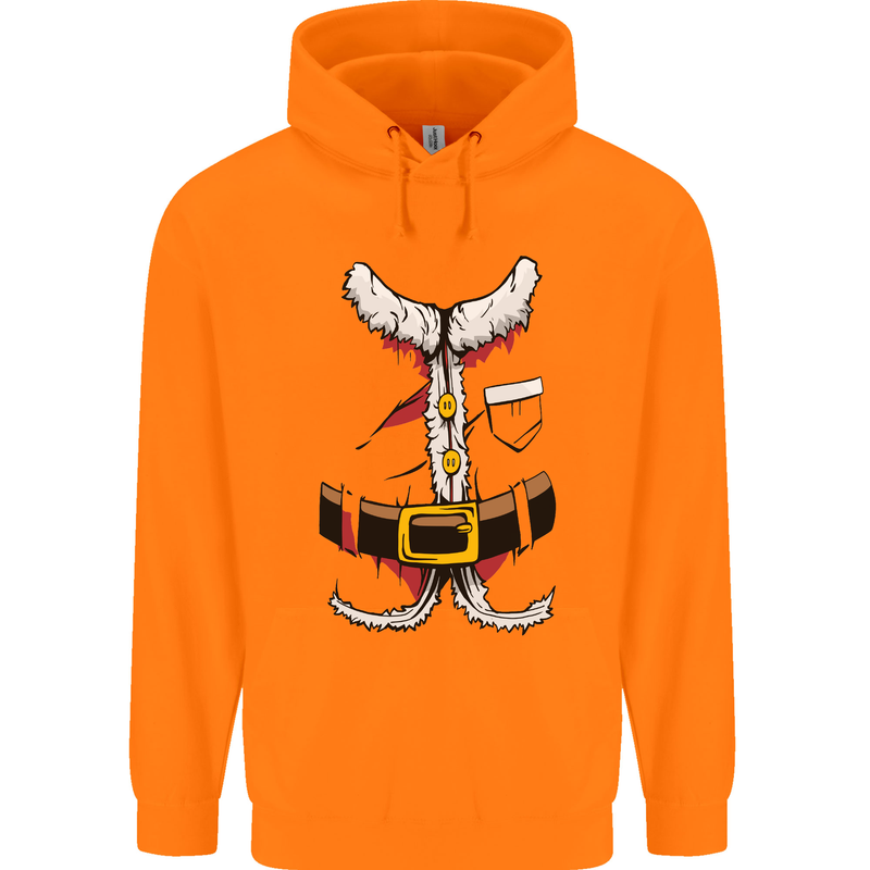 Christmas Santa Claus Fancy Dress Costume Childrens Kids Hoodie Orange
