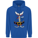 Christmas Santa Claus Fancy Dress Costume Childrens Kids Hoodie Royal Blue