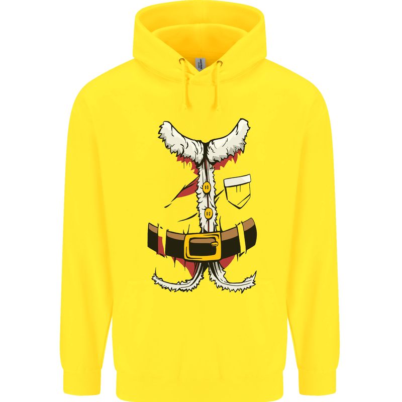 Christmas Santa Claus Fancy Dress Costume Childrens Kids Hoodie Yellow