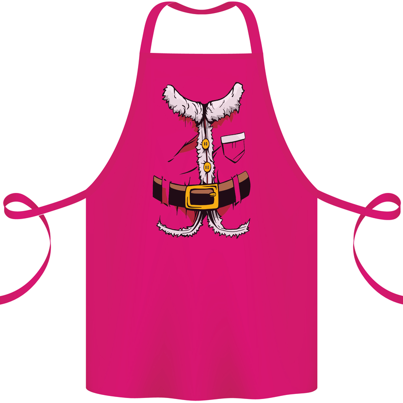Christmas Santa Claus Fancy Dress Costume Cotton Apron 100% Organic Pink