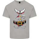Christmas Santa Claus Fancy Dress Costume Kids T-Shirt Childrens Sports Grey