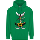 Christmas Santa Claus Fancy Dress Costume Mens 80% Cotton Hoodie Irish Green