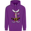Christmas Santa Claus Fancy Dress Costume Mens 80% Cotton Hoodie Purple