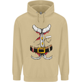 Christmas Santa Claus Fancy Dress Costume Mens 80% Cotton Hoodie Sand