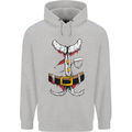 Christmas Santa Claus Fancy Dress Costume Mens 80% Cotton Hoodie Sports Grey