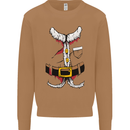 Christmas Santa Claus Fancy Dress Costume Mens Sweatshirt Jumper Caramel Latte