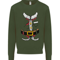 Christmas Santa Claus Fancy Dress Costume Mens Sweatshirt Jumper Forest Green