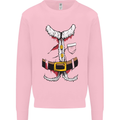 Christmas Santa Claus Fancy Dress Costume Mens Sweatshirt Jumper Light Pink