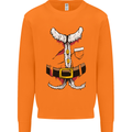 Christmas Santa Claus Fancy Dress Costume Mens Sweatshirt Jumper Orange