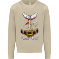 Christmas Santa Claus Fancy Dress Costume Mens Sweatshirt Jumper Sand