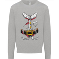 Christmas Santa Claus Fancy Dress Costume Mens Sweatshirt Jumper Sports Grey