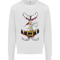 Christmas Santa Claus Fancy Dress Costume Mens Sweatshirt Jumper White