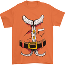 Christmas Santa Claus Fancy Dress Costume Mens T-Shirt Cotton Gildan Orange