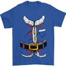 Christmas Santa Claus Fancy Dress Costume Mens T-Shirt Cotton Gildan Royal Blue