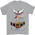 Christmas Santa Claus Fancy Dress Costume Mens T-Shirt Cotton Gildan Sports Grey