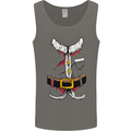 Christmas Santa Claus Fancy Dress Costume Mens Vest Tank Top Charcoal