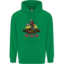 Christmas Santa Motocross Dirt Bike Childrens Kids Hoodie Irish Green