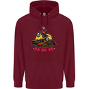 Christmas Santa Motocross Dirt Bike Childrens Kids Hoodie Maroon