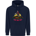 Christmas Santa Motocross Dirt Bike Childrens Kids Hoodie Navy Blue