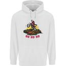 Christmas Santa Motocross Dirt Bike Childrens Kids Hoodie White