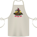 Christmas Santa Motocross Dirt Bike Cotton Apron 100% Organic Natural