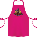 Christmas Santa Motocross Dirt Bike Cotton Apron 100% Organic Pink