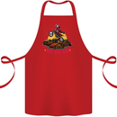 Christmas Santa Motocross Dirt Bike Cotton Apron 100% Organic Red