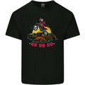 Christmas Santa Motocross Dirt Bike Kids T-Shirt Childrens Black