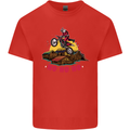 Christmas Santa Motocross Dirt Bike Kids T-Shirt Childrens Red