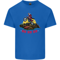 Christmas Santa Motocross Dirt Bike Kids T-Shirt Childrens Royal Blue