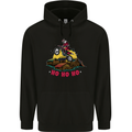 Christmas Santa Motocross Dirt Bike Mens 80% Cotton Hoodie Black