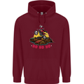 Christmas Santa Motocross Dirt Bike Mens 80% Cotton Hoodie Maroon
