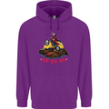 Christmas Santa Motocross Dirt Bike Mens 80% Cotton Hoodie Purple