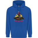 Christmas Santa Motocross Dirt Bike Mens 80% Cotton Hoodie Royal Blue