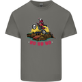 Christmas Santa Motocross Dirt Bike Mens Cotton T-Shirt Tee Top Charcoal