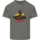 Christmas Santa Motocross Dirt Bike Mens Cotton T-Shirt Tee Top Charcoal