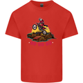 Christmas Santa Motocross Dirt Bike Mens Cotton T-Shirt Tee Top Red