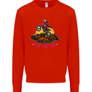 Christmas Santa Motocross Dirt Bike Mens Sweatshirt Jumper Bright Red