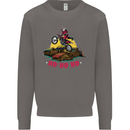 Christmas Santa Motocross Dirt Bike Mens Sweatshirt Jumper Charcoal