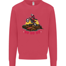 Christmas Santa Motocross Dirt Bike Mens Sweatshirt Jumper Heliconia