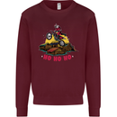 Christmas Santa Motocross Dirt Bike Mens Sweatshirt Jumper Maroon