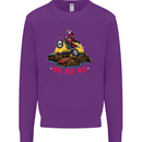 Christmas Santa Motocross Dirt Bike Mens Sweatshirt Jumper Purple